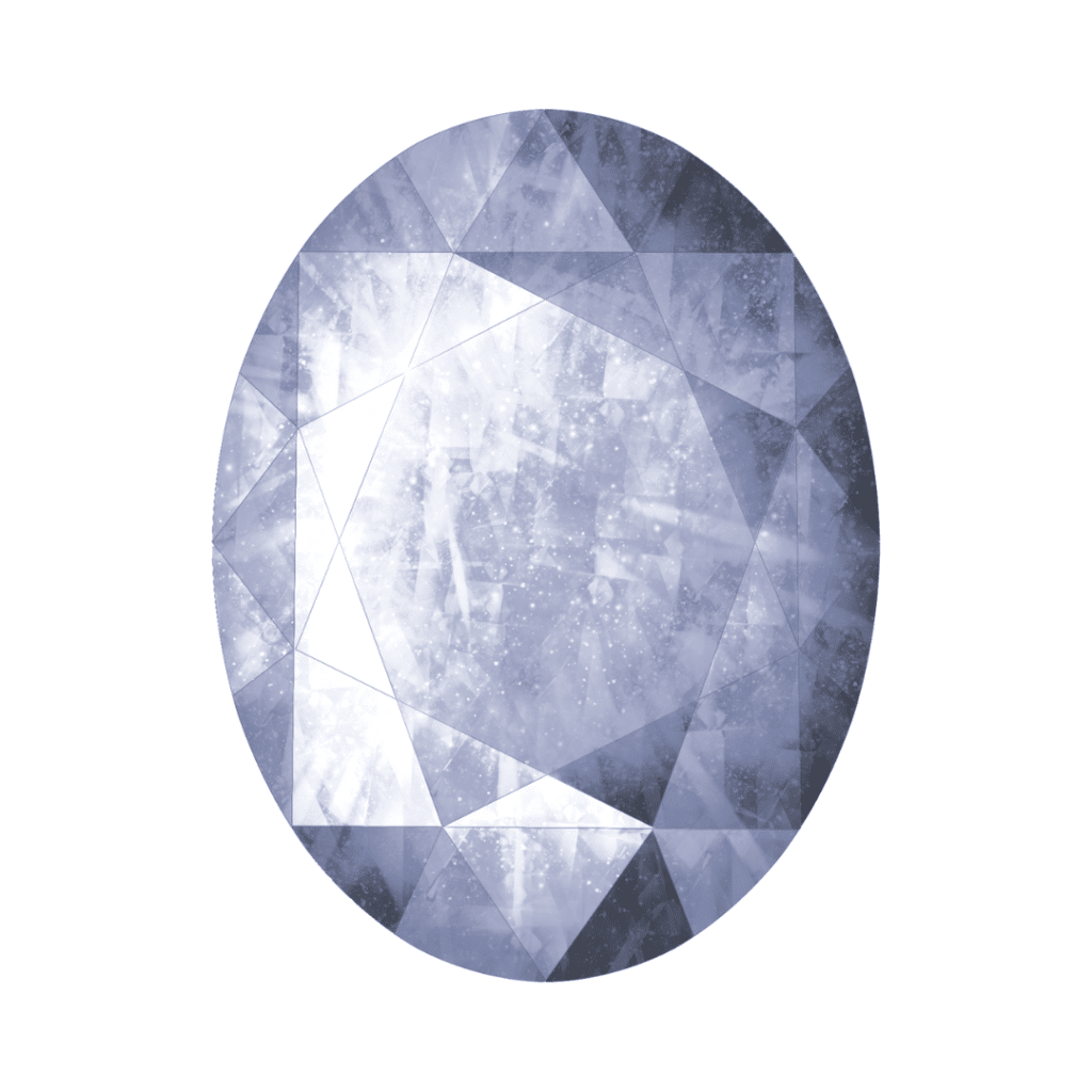 A blue diamond in the shape of an octagon.