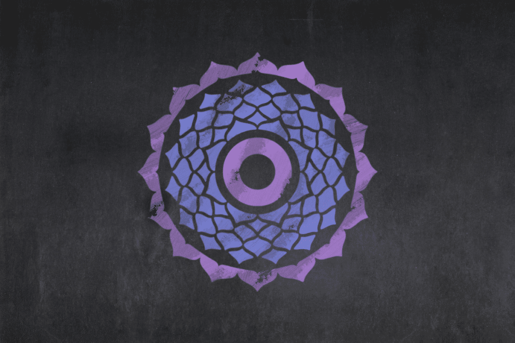 A purple circle on a black background.