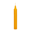 A yellow candle on a white background.