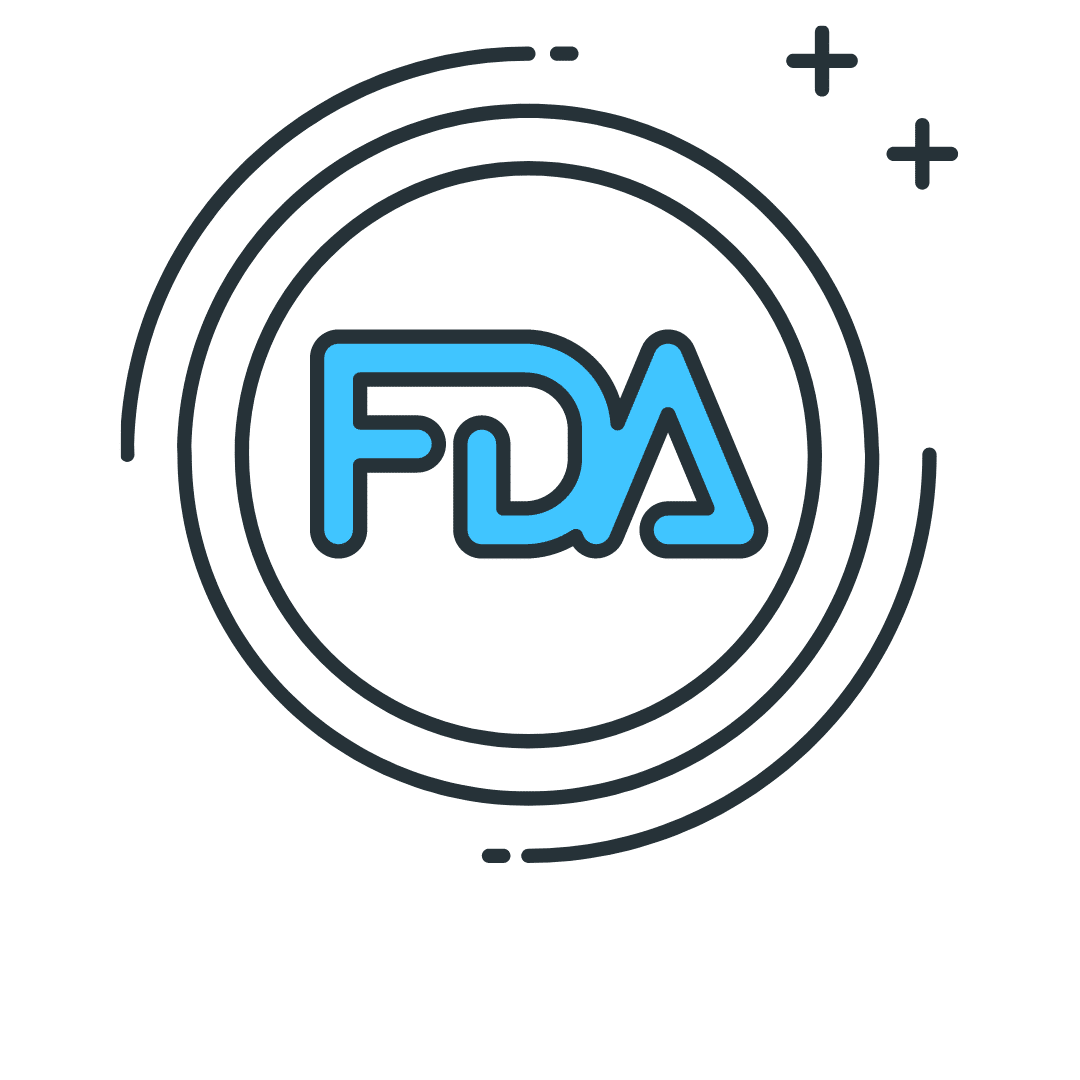 The fda logo on a white background.